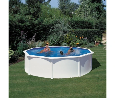 Gre Piscina Fidji Redonda De Acero Blanca Ø460 x 120 cm