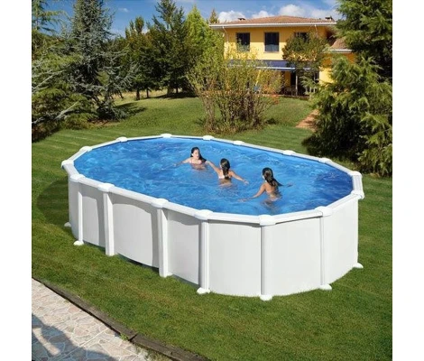 Gre Piscina Haiti Ovalada De Acero Blanca