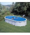 Gre Piscina Haiti Ovalada De Acero Blanca