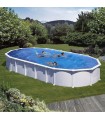 Gre Piscina Haiti Ovalada De Acero Blanca