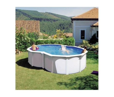 Gre Piscina  Varadero Forma De Ocho Acero Blanca