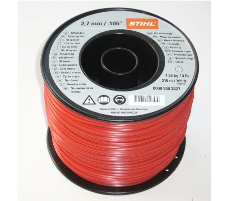 STIHL Hilo De Corte Redondo Ø 2,7 mm Rojo
