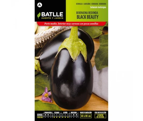 Batlle Semillas De Berenjena Redonda Negra