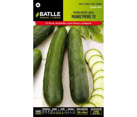 Batlle Semillas De Pepino Marketmore 70 1/2 largo