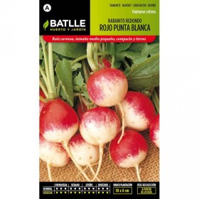 Batlle Semillas De Rabanito Redondo Rojo Punta Blanca
