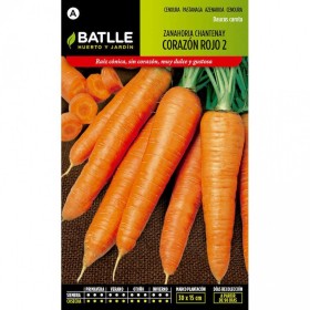 Batlle Semillas De Zanahoria Chantenay De Corazón Rojo