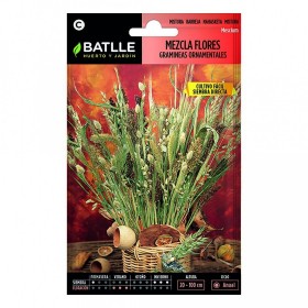 Batlle Semillas Mezcla Flores Gramíneas Ornamentales