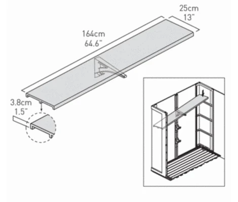 Keter Kit De Estantería Soportes Para Caseta Apex Factor