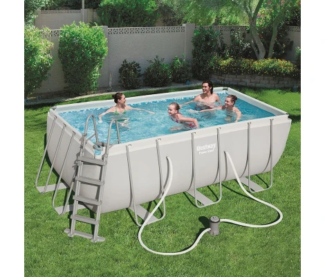 Piscina Desmontable Tubular Bestway Power Steel 412x201x122 cm Depuradora De Arena