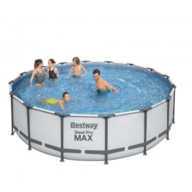 Piscina  Bestway Steel Pro Max Con Depuradora Cartucho Estructura Metálica 366x100 cm