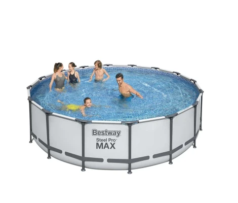 Piscina  Bestway Steel Pro Max Con Depuradora Cartucho Estructura Metálica 366x100 cm