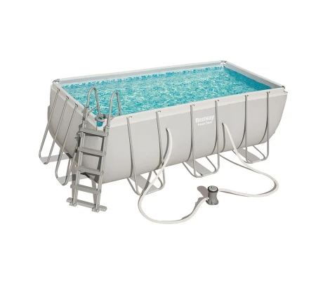 Piscina Desmontable Tubular Bestway Power Steel 412x201x122 cm Depuradora De Arena