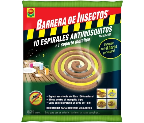 Compo Repelente Barrera De Insectos Espirales Antimosquitos