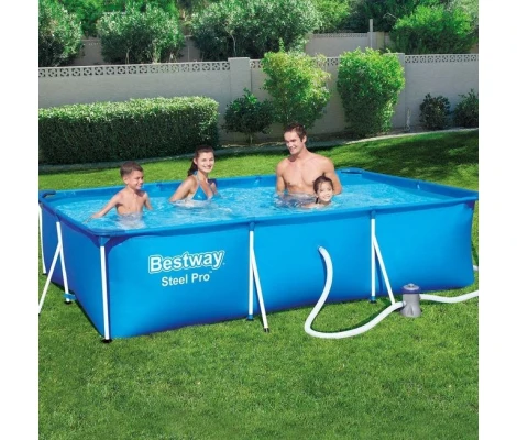 Bestway Piscina Steel Pro 300x201x66 cm Depuradora De Cartucho