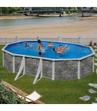 Piscinas de acero imitación piedra