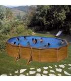 Piscinas de acero imitación madera